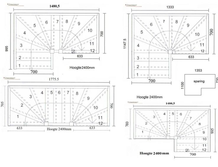 trap hoogte 2400