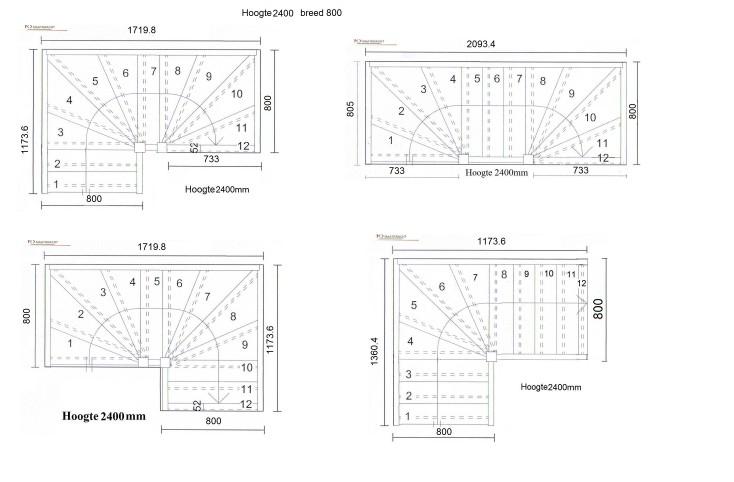 trap hoogte 2400 800breed