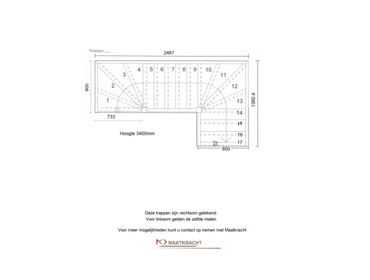 trap hoogte 3400 800breed